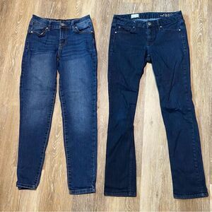 Woman Teen Bundle of 2 skinny stretchy jeans jegging school pants size 26/27